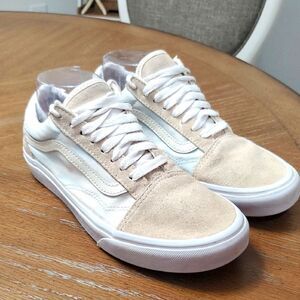 Vans Old School Classic Suede Loafers, Blue/White Tie Dye Unisex 8W/6.5M